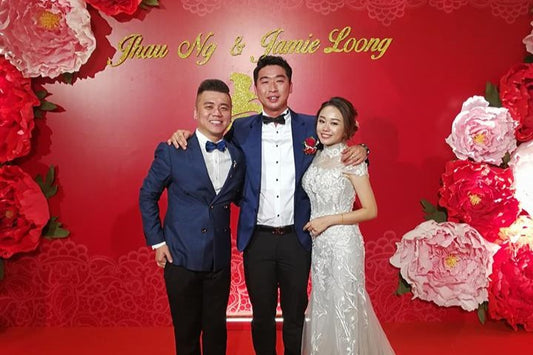 Jiun Hau and Jamie Wedding with Emcee Jerry